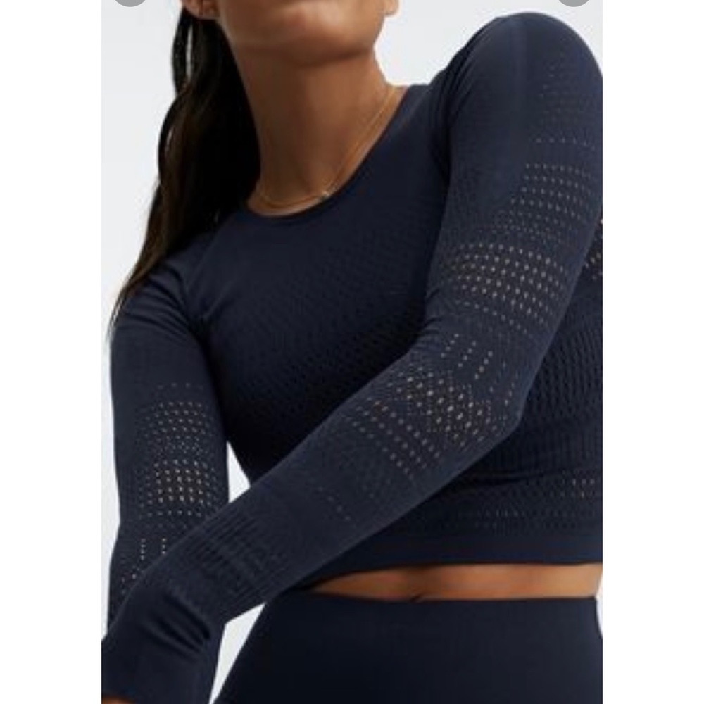 Briella Macrame SculptKnit L/S Top